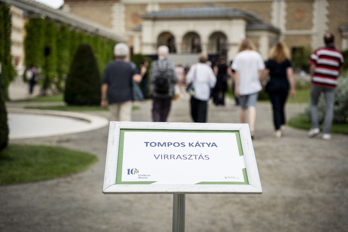 Virrasztás Tompos Kátya emlékére a Várkert Bazárban