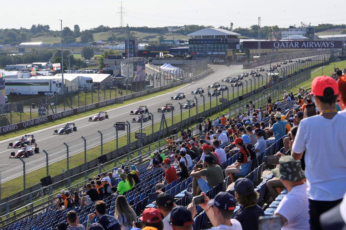 Elrajtol a Formula-3 bajnokság főfutama a mogyoródi Hungaroringen 2023. július 23-án.