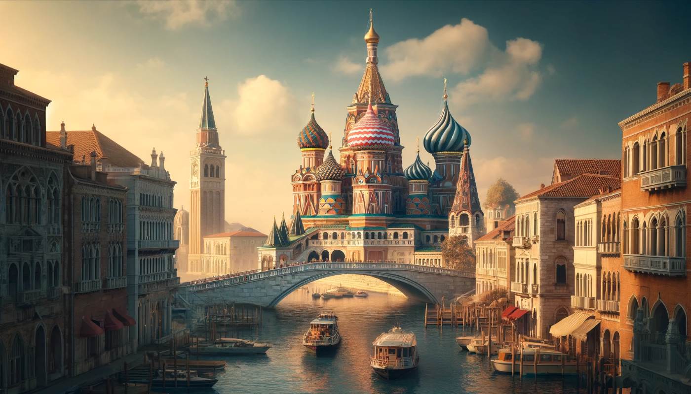 Moszkva és Velence összegyúrva egy képre