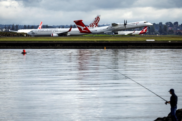 A Virgin Australia gépei Syndey repterén.