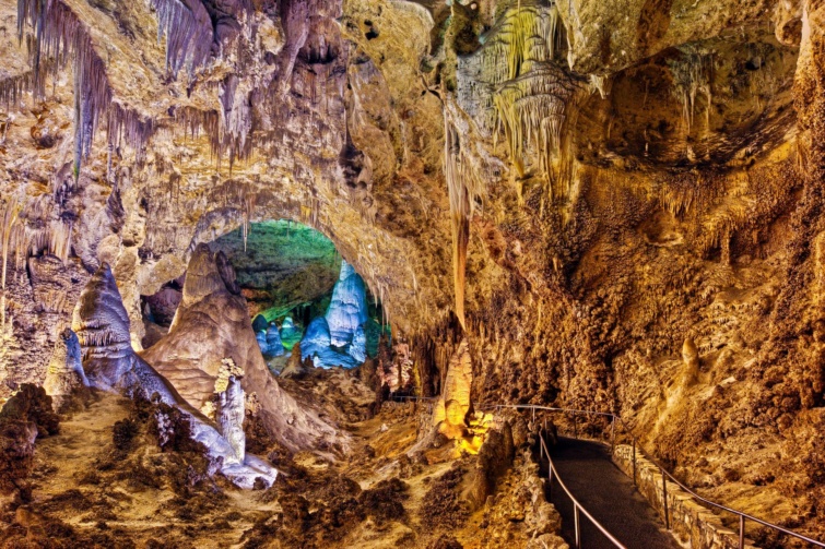 A Carlsbad Caverns Nemzeti Park egyik barlangterme.