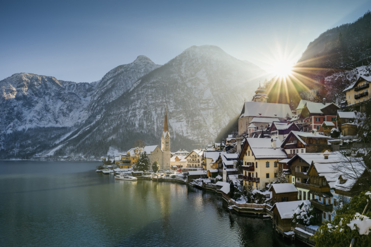 Hallstatt karácsonykor, télen.