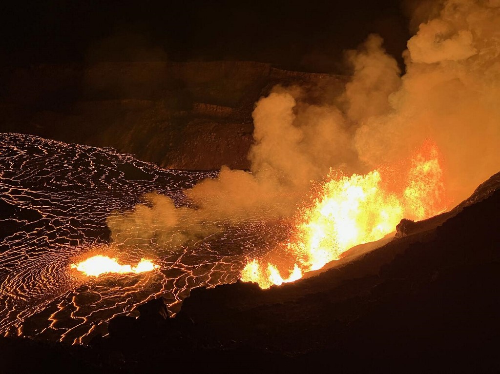 Kilauea vulkán kitörés közben