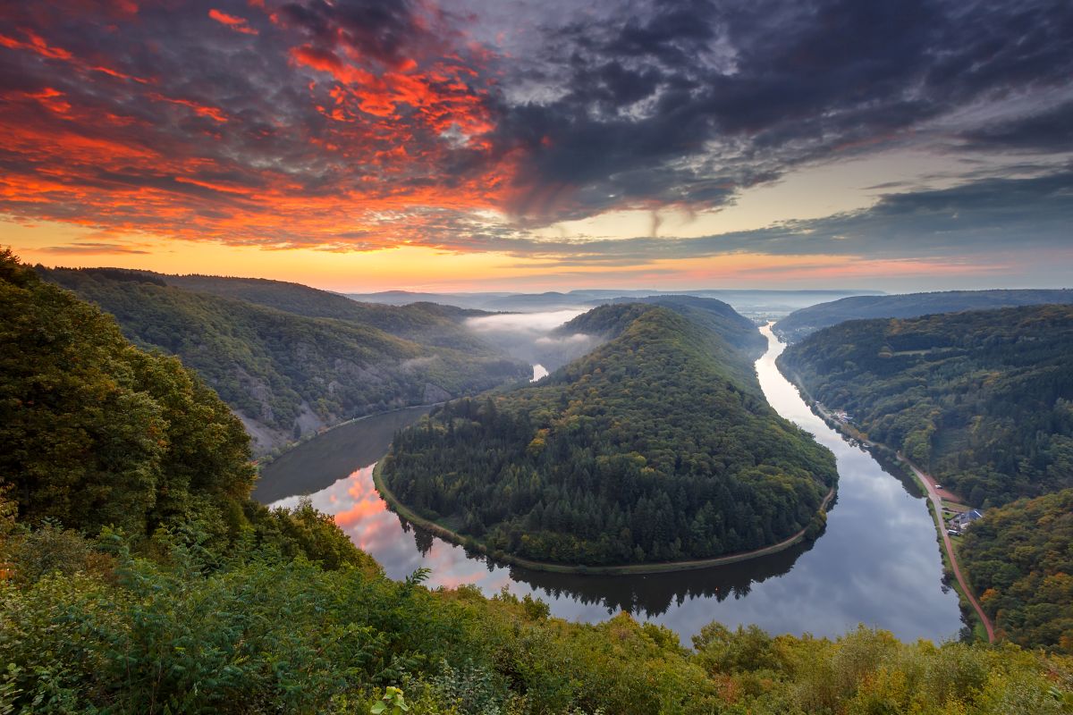 Saar folyó kanyarulata