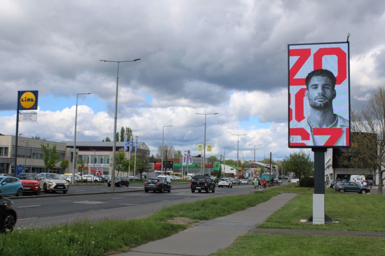 A Citynext ledfala a III. kerületben, a Csillag Center környékén.