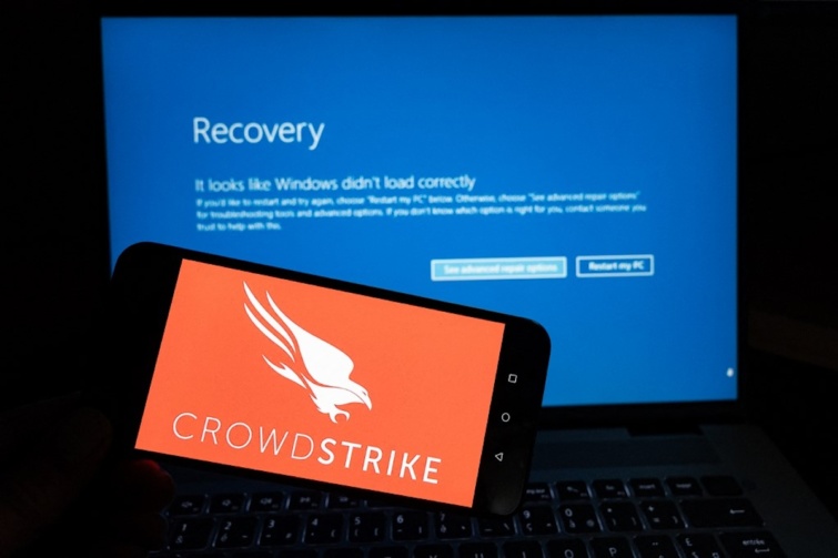 CrowdStrike logója: a cégnek köszönhető a pénteki globális számítógépes leállás 