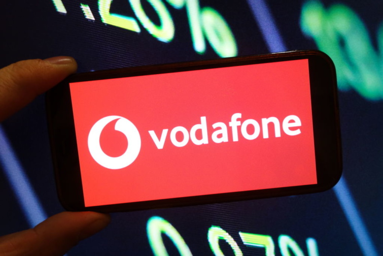 Vodafone logó telefon kijelzőn